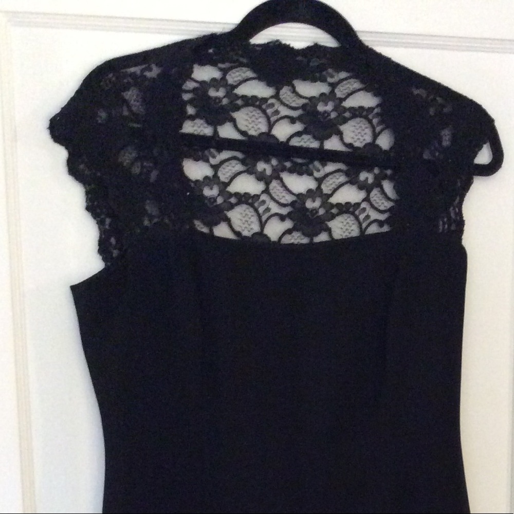 Long black and lace gown